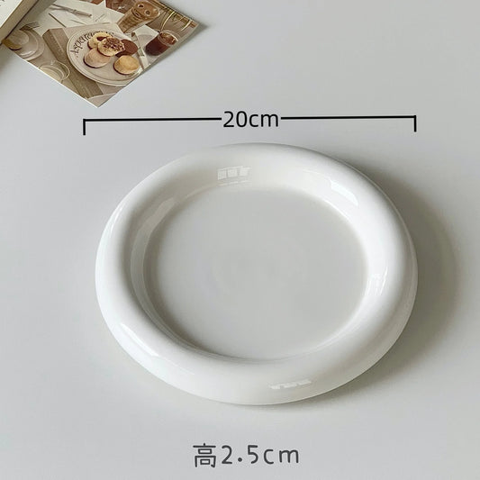 Thick-Edged Ceramic Plate